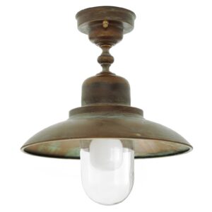 Svítidlo Moretti Luce antická mosaz/průhledná antikizovaná mosaz/sklo