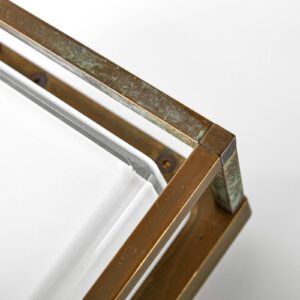 Svítidlo Moretti Luce antická mosaz mosaz/sklo