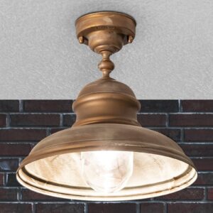 Svítidlo Moretti Luce antická mosaz/průhledná mosaz/sklo