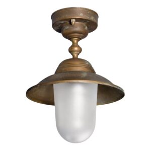 Svítidlo Moretti Luce měď/bílá opálová mosaz/sklo