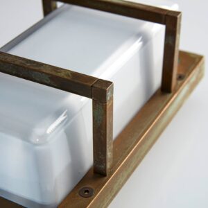 Svítidlo Moretti Luce antická mosaz mosaz/sklo