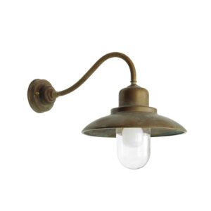 Svítidlo Moretti Luce antická mosaz/transparentní antikizovaná mosaz/sklo