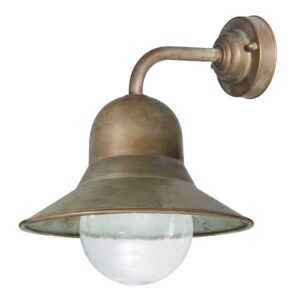 Svítidlo Moretti Luce antická mosaz/průhledná antikizovaná mosaz/sklo