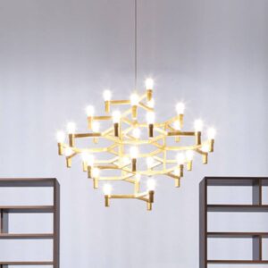 Svítidlo NEMO zlatě lakovaná/opálově bílá hliník/sklo