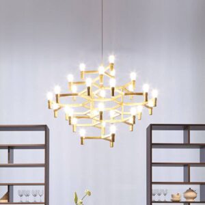 Svítidlo NEMO pozlacené/opálově bílé hliník/sklo