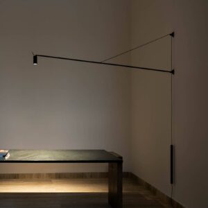 Svítidlo NEMO černá/hnědá hliník/kůže