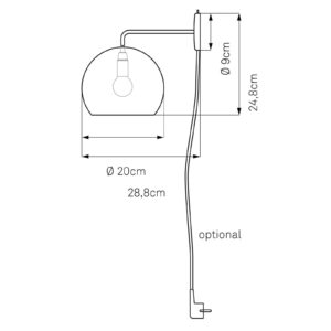 Svítidlo NYTA bílá/červená hliník/nerez