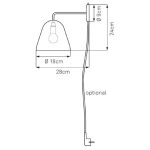 Svítidlo NYTA černá hliník/nerez