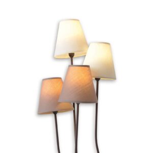 Svítidlo Näve světle hnědá/bílá/černá látka/kov