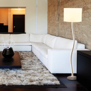 Svítidlo Näve chrom/bílá kov/akryl/textil