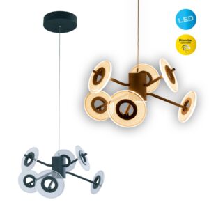 Svítidlo Näve černá hliník/akryl