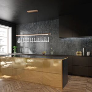 Svítidlo Näve nikl satinovaný/transparentní železo/hliník/křišťál/plast