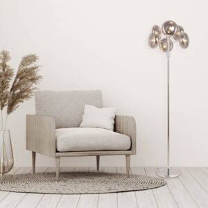 Svítidlo Näve chrom/kouřově šedá ocel/sklo