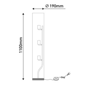 Svítidlo Näve přírodní textil/kov