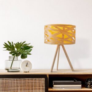 Svítidlo Näve světlé dřevo plast/bambus