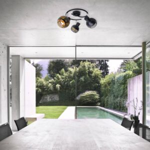 Svítidlo Näve černá/zlatá železo