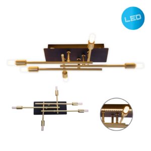 Svítidlo Näve mosaz/černý kov