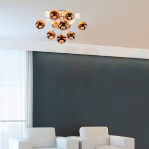 Svítidlo Näve měď/transparentní sklo/ocel