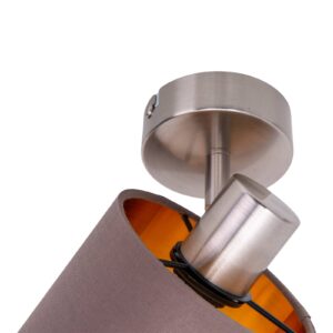 Svítidlo Näve chrom/hnědá/zlatá ocel/textil