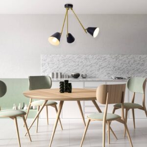 Svítidlo Näve černá/zlatá/bílá železo