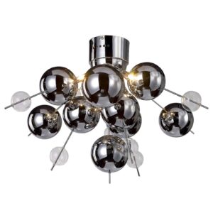 Svítidlo Näve chrom/čirá kov/sklo