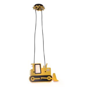 Svítidlo Näve žlutá/černá kov/dřevo