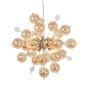 Svítidlo Näve jantar/transparentní sklo/ocel