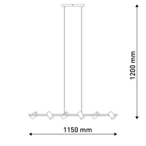 Svítidlo Näve černý/mosaz kov