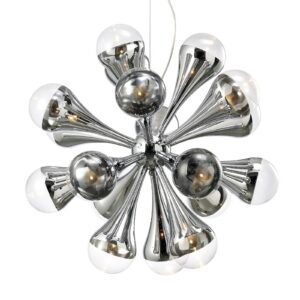 Svítidlo Näve chrom/čirá kov/sklo