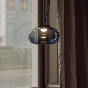 Svítidlo New Works kouřově šedá hliník/sklo