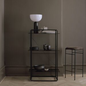 Svítidlo New Works černá/bílá mramor/akryl