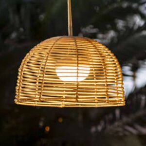 Svítidlo Newgarden hnědý přírodní vlákna/lanko