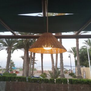 Svítidlo Newgarden hnědý přírodní vlákna/lanko