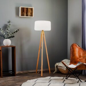 Svítidlo Newgarden světlé dřevo/bílá dřevo/polyetylen