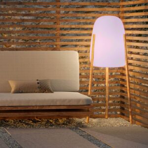 Svítidlo Newgarden světlé dřevo/bílá dřevo/polyetylen