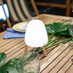 Svítidlo Newgarden bílá/světlé dřevo dřevo/silikon