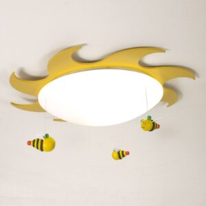 Svítidlo Niermann Standby žlutá/bílá dřevo/plast