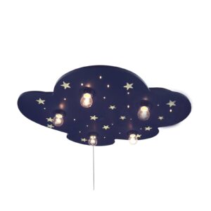 Svítidlo Niermann Standby modrá/žlutá dřevo