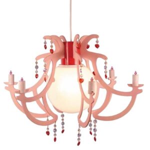 Svítidlo Niermann Standby růžová/bílá/červená březové dřevo/plast