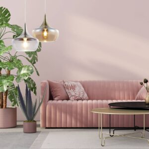 Svítidlo Nino Leuchten starobylá mosaz/jantar sklo