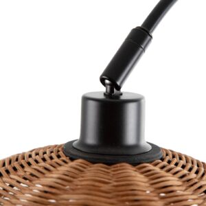 Svítidlo Nino Leuchten černá/světlé dřevo kov/drát/rattan