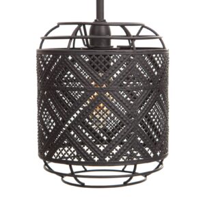 Svítidlo Nino Leuchten černá/světlé dřevo kov/ratan