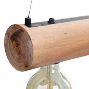 Svítidlo Nino Leuchten dřevo tmavé/černá eukalyptové dřevo/kov