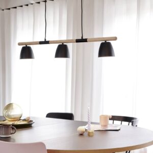 Svítidlo Nordlux černá/světlé dřevo kov/jasanové dřevo