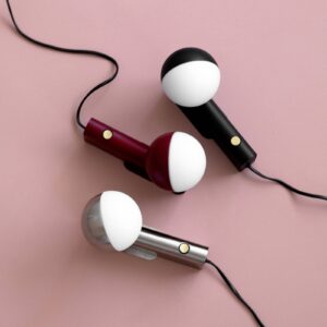 Svítidlo Northern červená ocel/foukané sklo