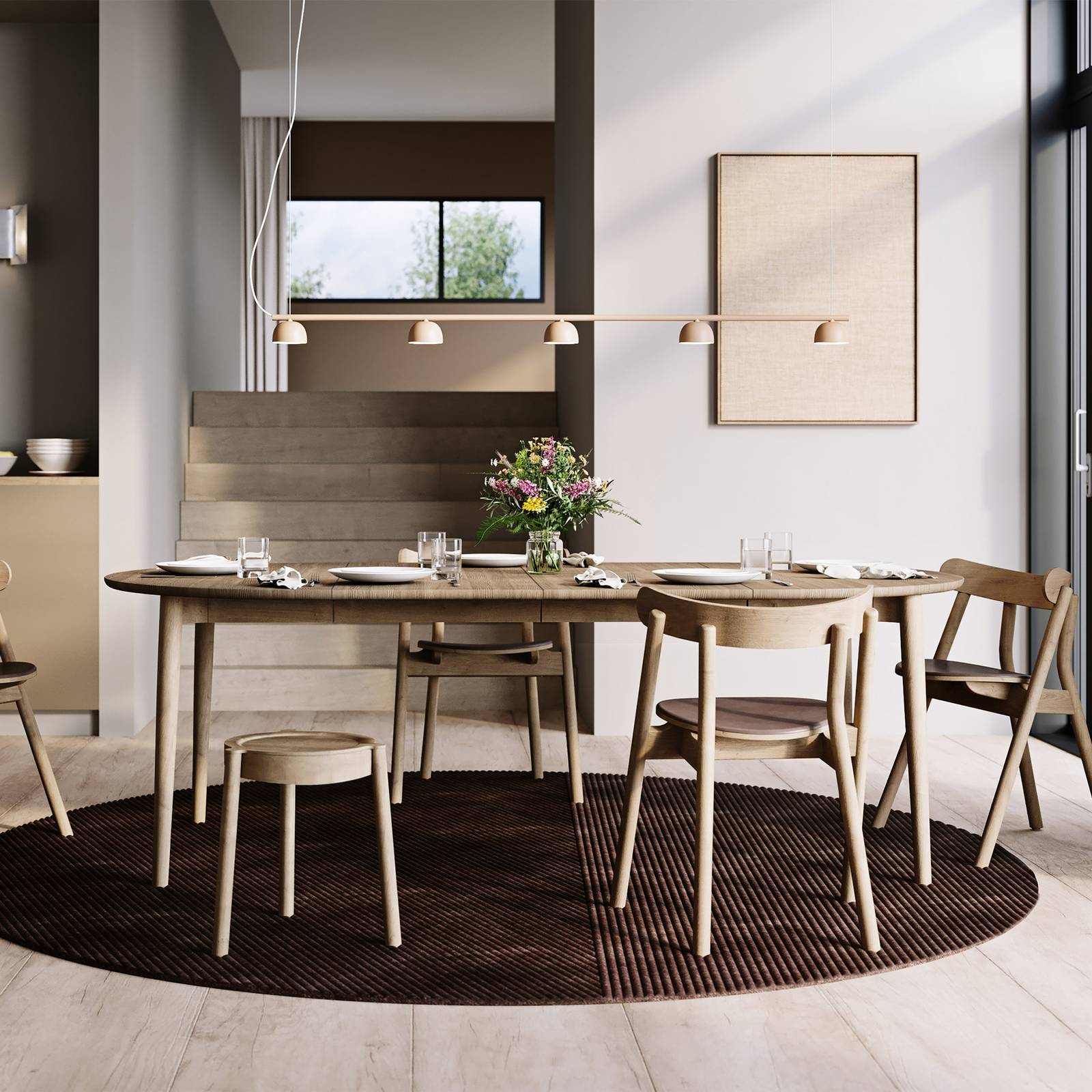 Svítidlo Northern béžová ocel/akryl