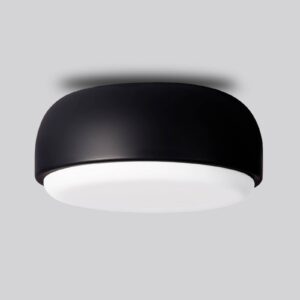 Svítidlo Northern černý; opálový ocel/sklo