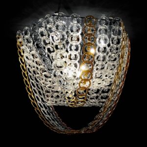 Svítidlo Novaresi čirá/zlatá/stříbrná/měď sklo Murano/kov