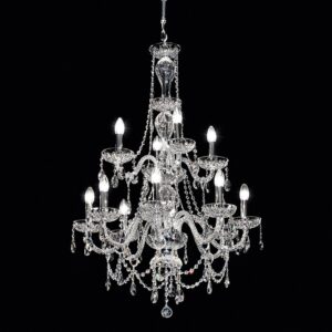 Svítidlo Novaresi čirá/chrom křišťálové sklo/kov