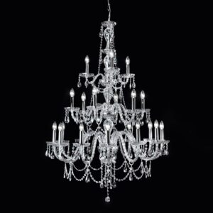 Svítidlo Novaresi chrom/čirá křišťálové sklo/kov